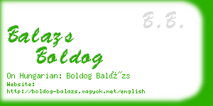 balazs boldog business card